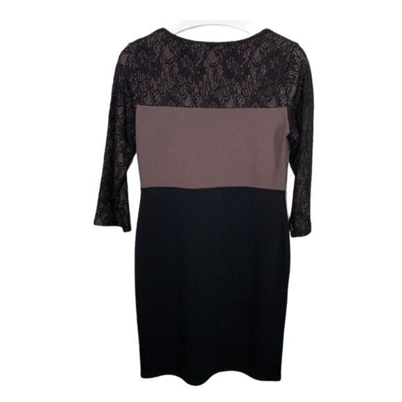 Cisa Dress Womens Sz Medium Mini Sheath Pencil Colorblock Lace Fall Casual Work - Picture 5 of 9